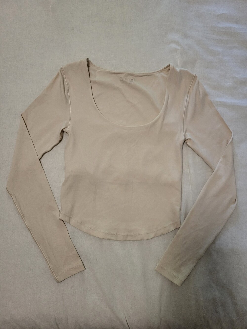 Offline By Aerie Real Me Long Sleeve Scoop Top XS
